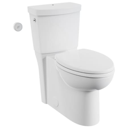 American Standard Cadet Touchless Chair Height Elongated Skirted Toilet with Seat and Locking Device White